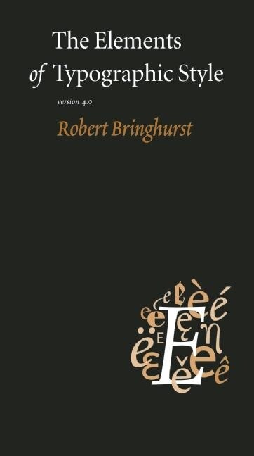 Front cover_The Elements of Typographic Style
