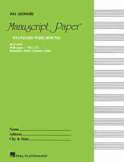 Standard Wirebound Manuscript Paper (Green Cover)