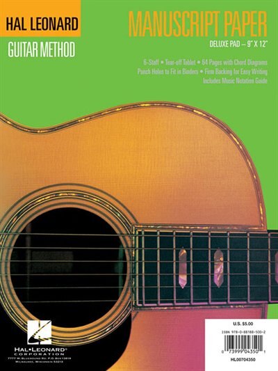 Couverture_Guitar Manuscript Paper - Deluxe