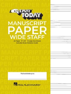 Couverture_Manuscript Paper (Wide Staff) - E-Z Play Today