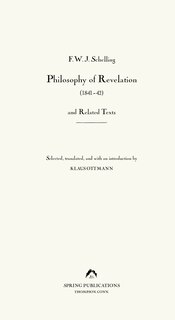 Front cover_Philosophy of Revelation (1841–42) and Related Texts