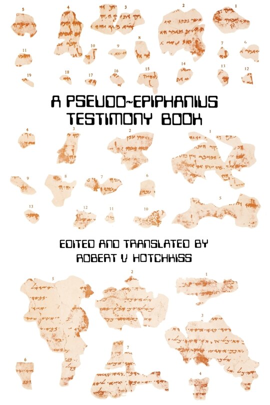Front cover_A Pseudo-Epiphanius Testimony Book