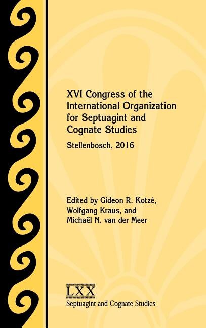 Couverture_XVI Congress of the International Organization for Septuagint and Cognate Studies