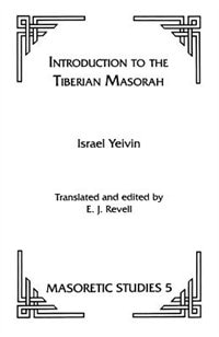 Couverture_Introduction To The Tiberian Masorah