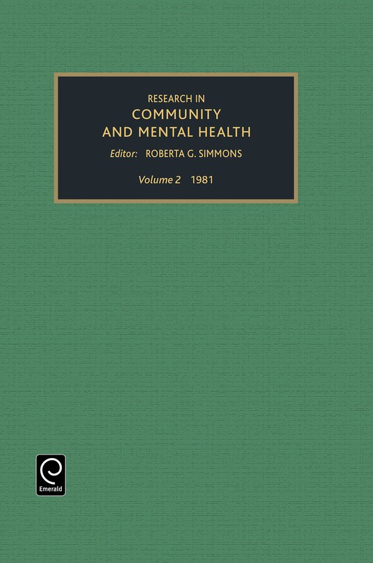 Front cover_Research in Community and Mental Health