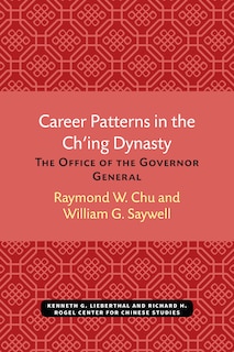 Front cover_Career Patterns in the Ch’ing Dynasty