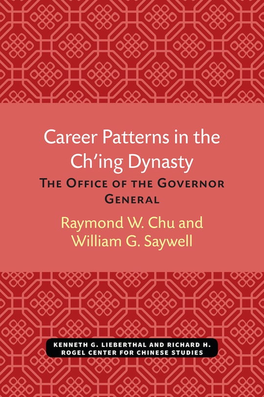 Front cover_Career Patterns in the Ch’ing Dynasty