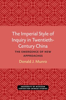Front cover_The Imperial Style of Inquiry in Twentieth-Century China