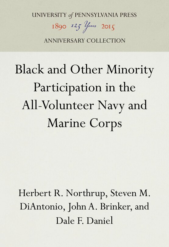 Couverture_Black and Other Minority Participation in the All-Volunteer Navy and Marine Corps
