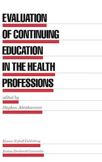 Couverture_Evaluation of Continuing Education in the Health Professions