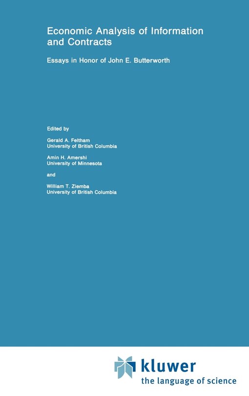 Front cover_Economic Analysis of Information and Contracts