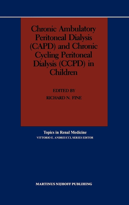 Couverture_Chronic Ambulatory Peritoneal Dialysis (CAPD) and Chronic Cycling Peritoneal Dialysis (CCPD) in Children