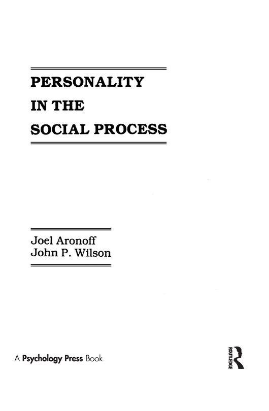 Couverture_Personality In The Social Process