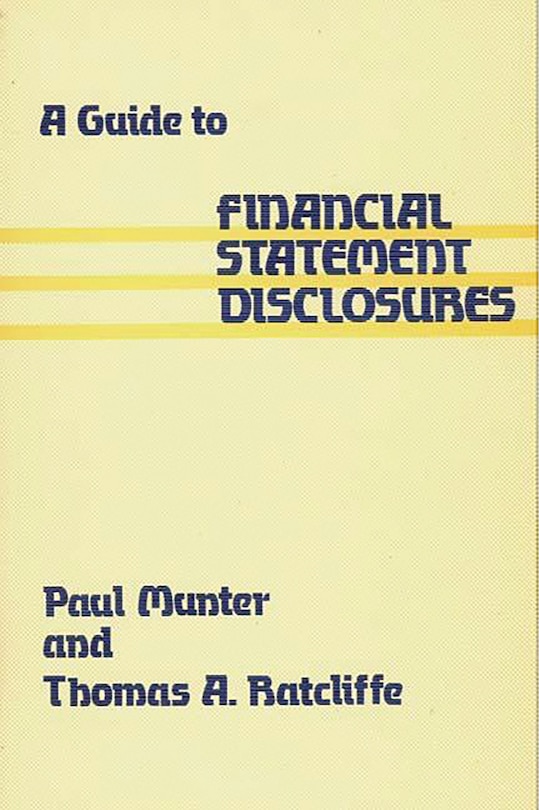 Couverture_A Guide to Financial Statement Disclosures
