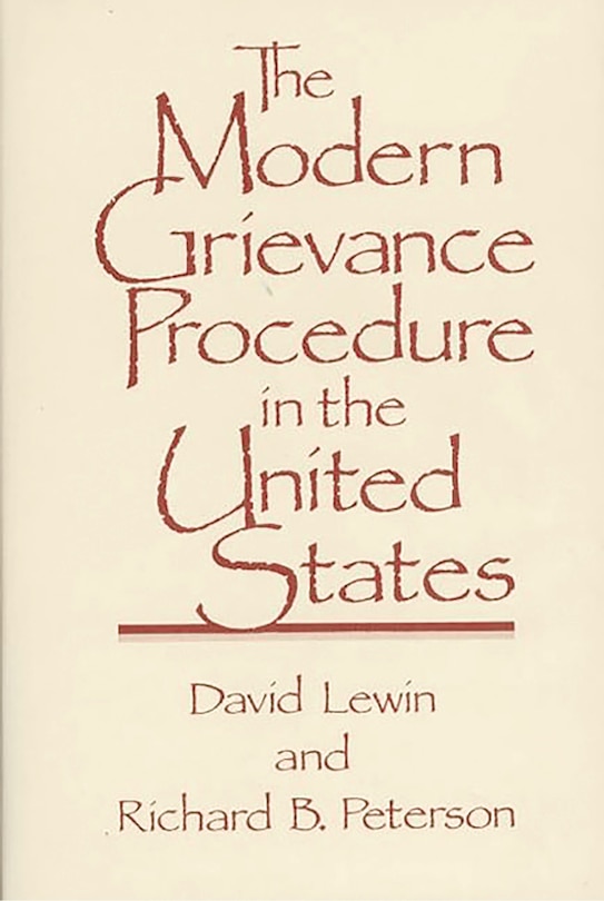 Couverture_The Modern Grievance Procedure In The United States