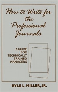 Front cover_How to Write for the Professional Journals