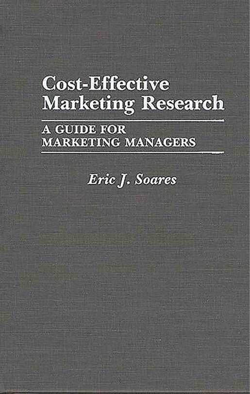 Front cover_Cost-Effective Marketing Research