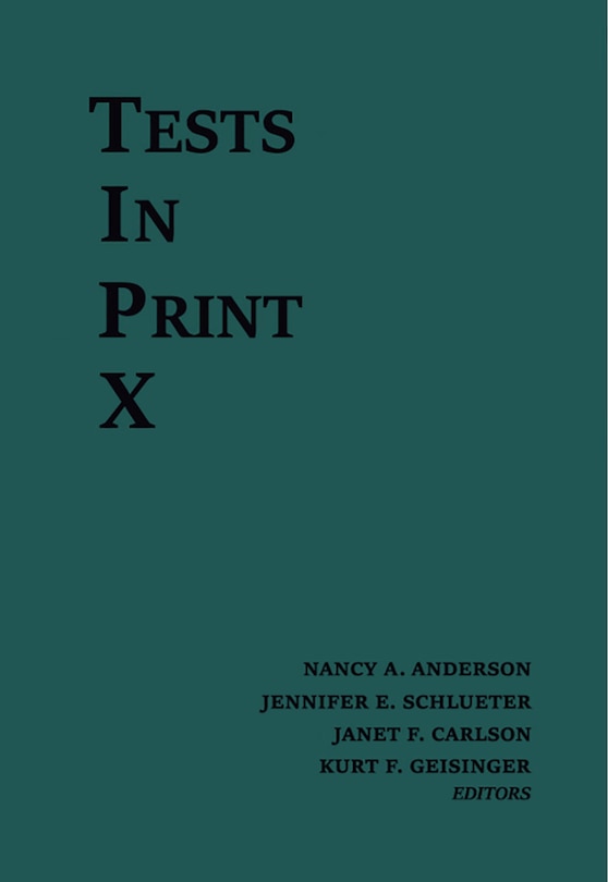 Couverture_Tests In Print X