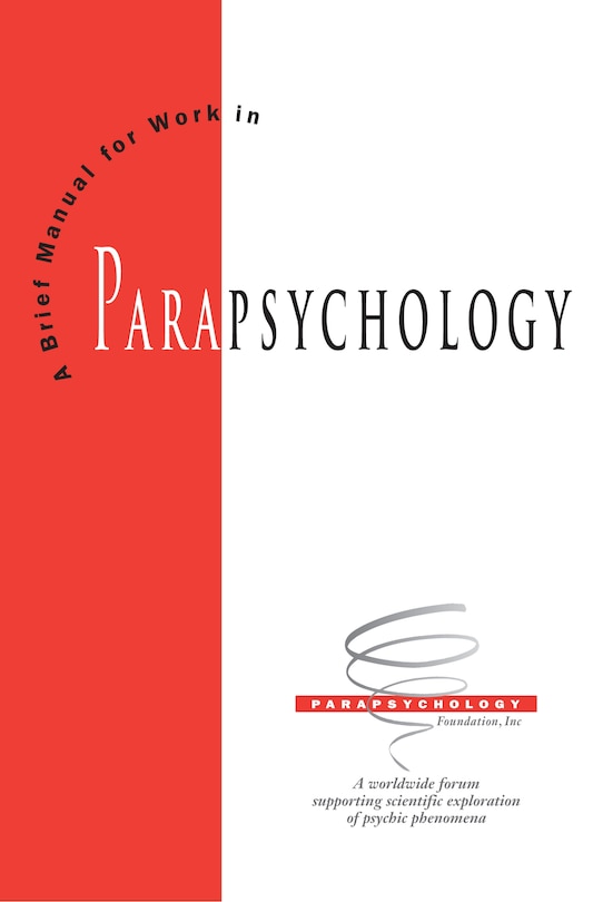 Front cover_Brief Manual For Work In Parapsychology