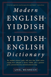 Front cover_Modern English-Yiddish Yiddish-English Dictionary