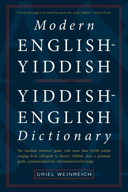 Front cover_Modern English-Yiddish Yiddish-English Dictionary