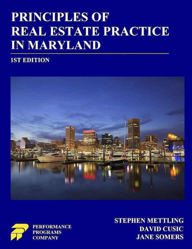 Front cover_Principles of Real Estate Practice in Maryland