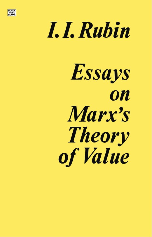 Couverture_Essays On Marx's Theory Of Value