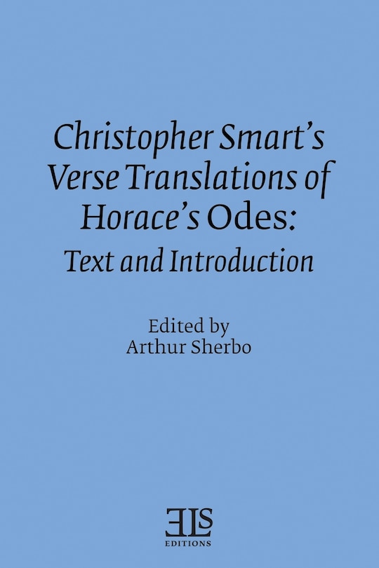 Couverture_Christopher Smart's Verse Translation of Horace's Odes