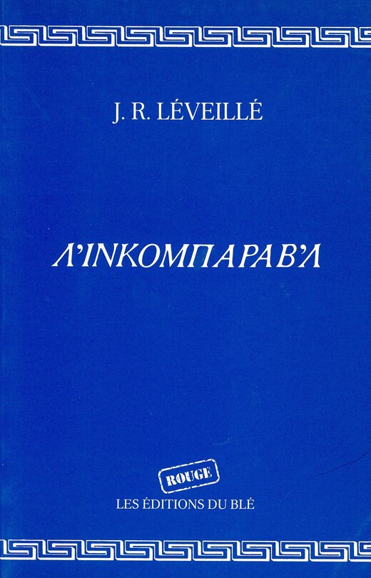 Front cover_Incomparable (L')