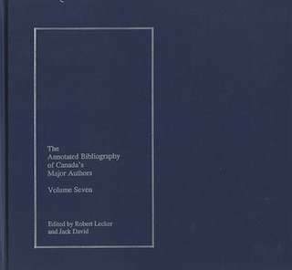 Front cover_The Annotated Bibliography of Canada’s Major Authors