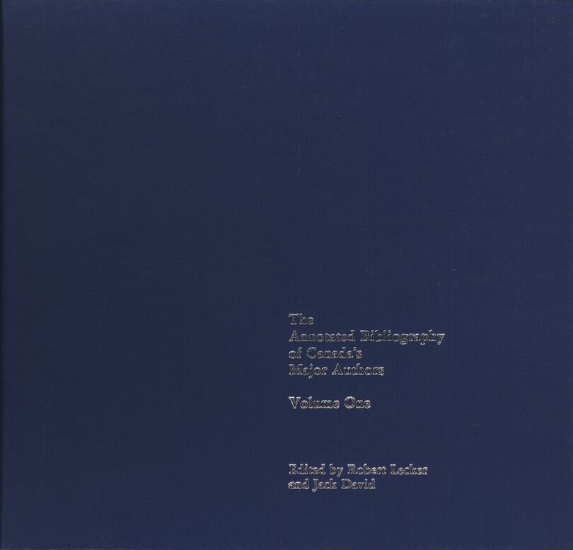 Front cover_The Annotated Bibliography of Canada’s Major Authors