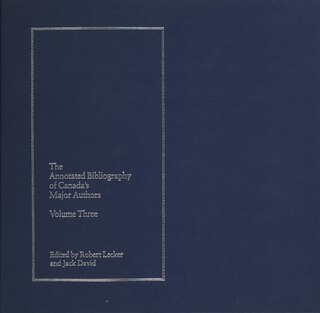 Couverture_The Annotated Bibliography of Canada’s Major Authors