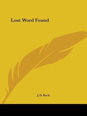 Couverture_Lost Word Found