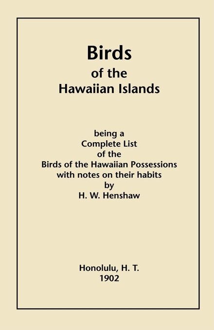Front cover_Birds Of The Hawaiian Islands