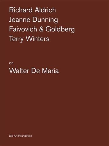 Front cover_Artists on Walter De Maria