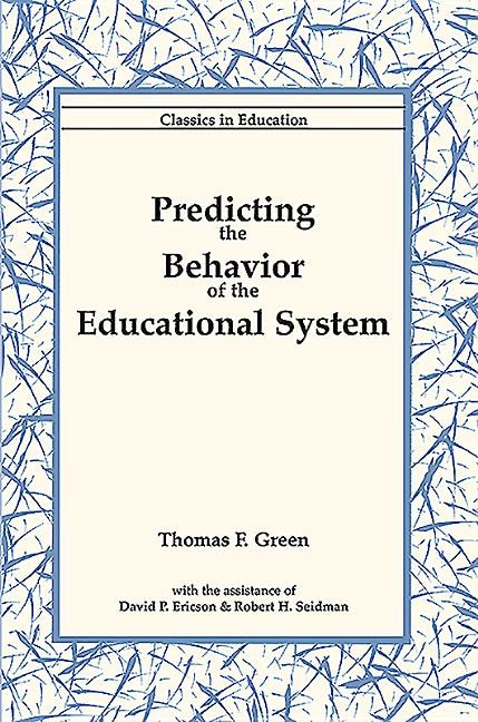 Couverture_Predicting the Behavior of the Educational System
