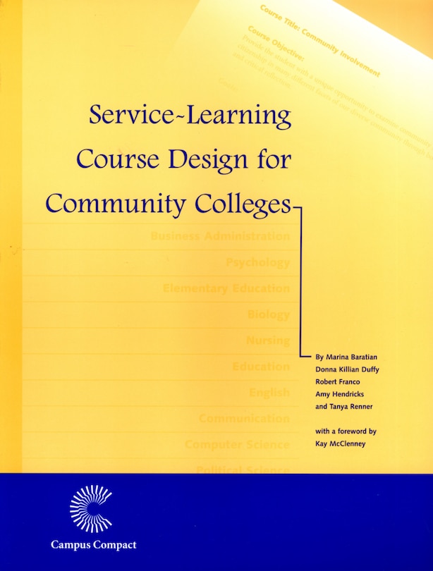 Front cover_Service-Learning Course Design for Community Colleges