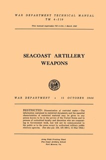 Front cover_Seacoast Artillery Weapons