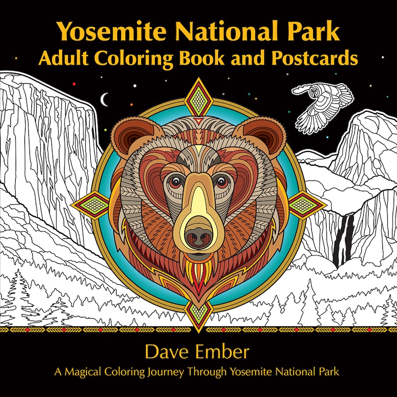 Front cover_Yosemite National Park Adult Coloring Book and Postcards