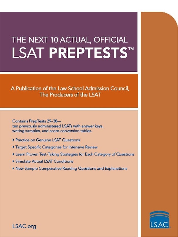 Front cover_Next 10 Actual, Official Lsat Preptests