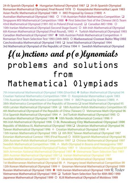 Couverture_Functions and Polynomials Problems and Solutions from Mathematical Olympiads