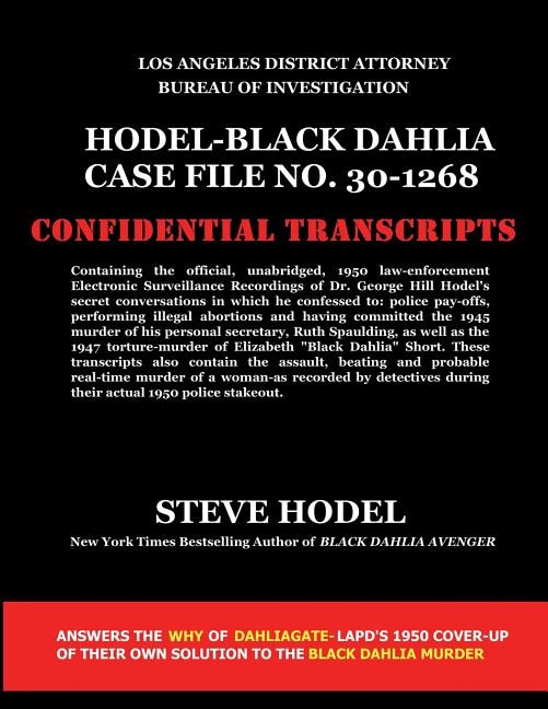 Front cover_Hodel-Black Dahlia Case File No. 30-1268