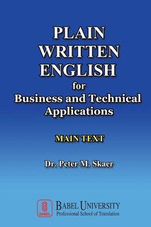 Couverture_Plain Written English for Business and Technical Applications MAIN TEXT