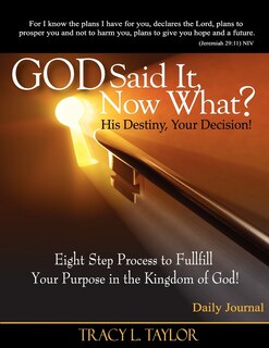 Front cover_God Said It! Now What? His Destiny, Your Decision. Eight Step Process to Fulfill Your Purpose in the Kingdom of God! Daily Journal