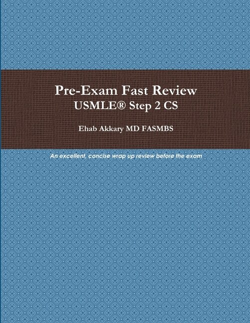 Front cover_Pre-Exam Fast Review. USMLE(R) Step 2 CS
