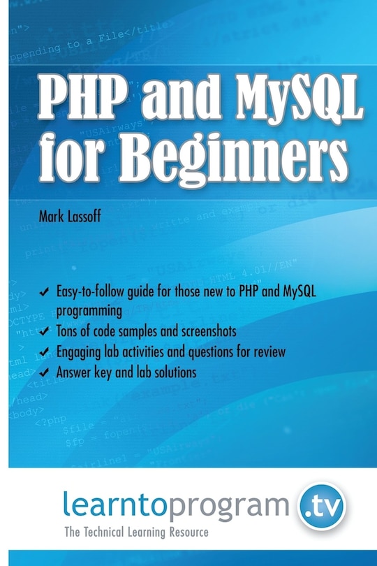 Front cover_PHP and MySQL for Beginners