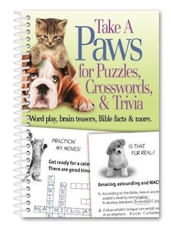Front cover_Take A Paws For Puzzles Crosswords And Trivia