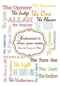 Front cover_Understand and Love your creator - Learn the 99 names of Allah