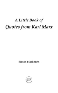 Front cover_A Little Book of Quotes from Karl Marx