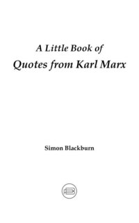 A Little Book of Quotes from Karl Marx